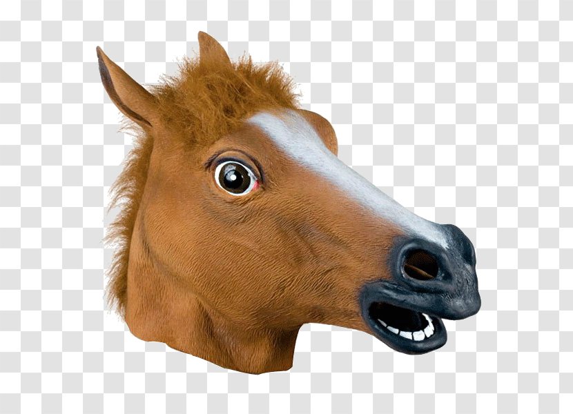 Horse Head Mask Latex Costume Party - Mustang Transparent PNG