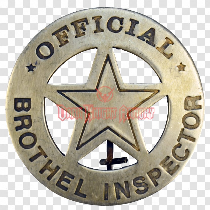 American Frontier Badge Western Saloon Police Cowboy - Button Transparent PNG