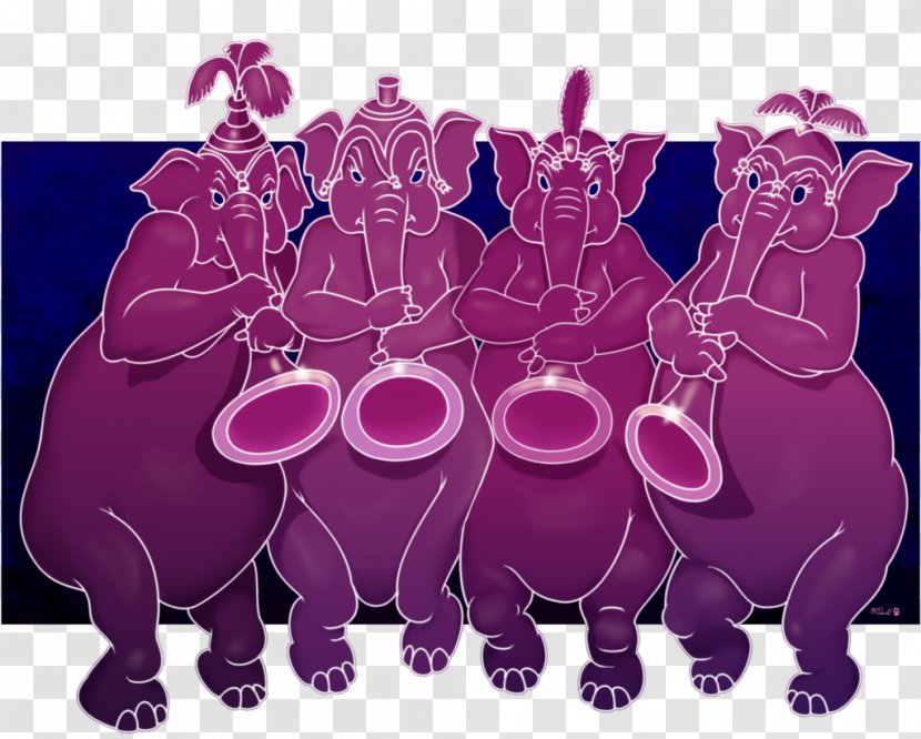 The Elephant Matriarch Pink Elephants On Parade Seeing Elephantidae Art - Dumbo Transparent PNG