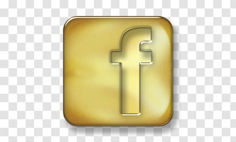 Gold Logo Social Media - Metal Transparent PNG