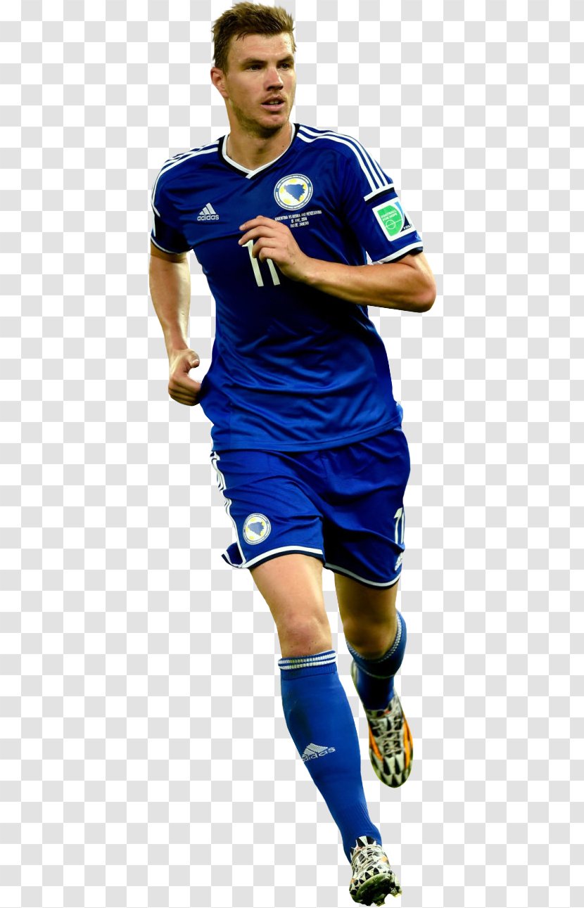 Edin Džeko Bosnia And Herzegovina National Football Team Soccer Player - Electric Blue Transparent PNG