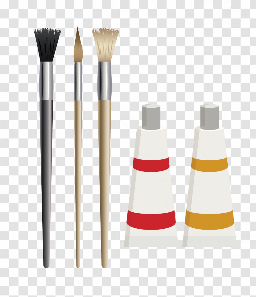 Oil Painting Palette - Vector Cartoon Pattern Paint Pen Transparent PNG