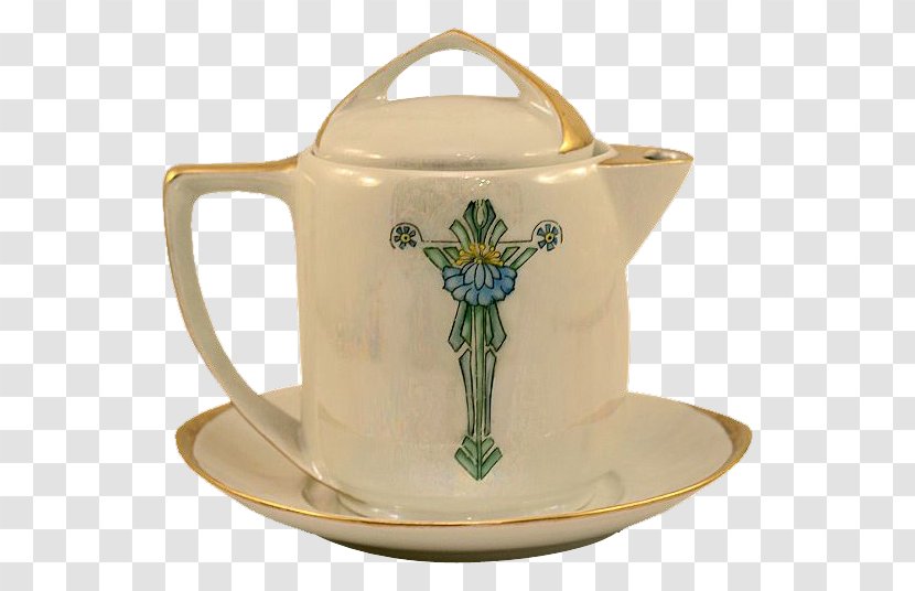Teapot Porcelain Tableware Kettle - Art Deco - Tea Transparent PNG