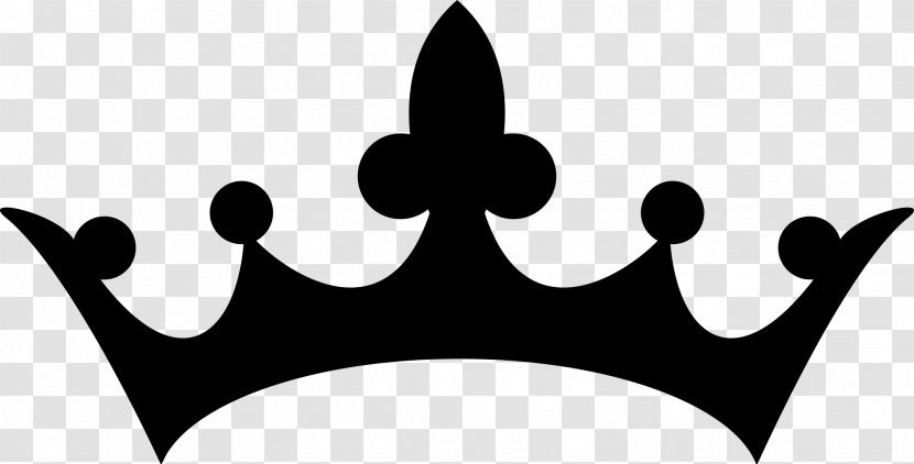 Silhouette Crown Clip Art - Coroa Real - Black Transparent PNG