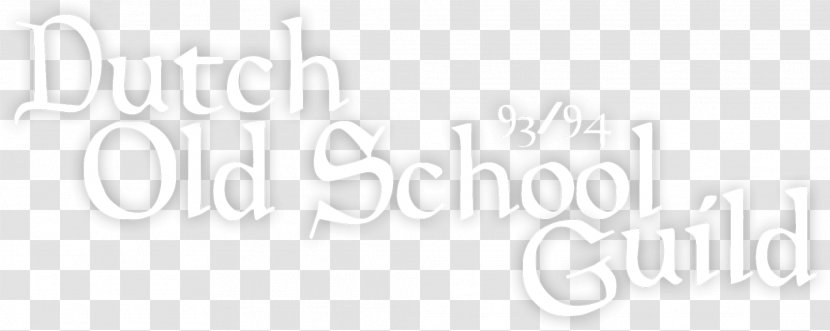 White Logo Line Art - Black And - Old School Transparent PNG