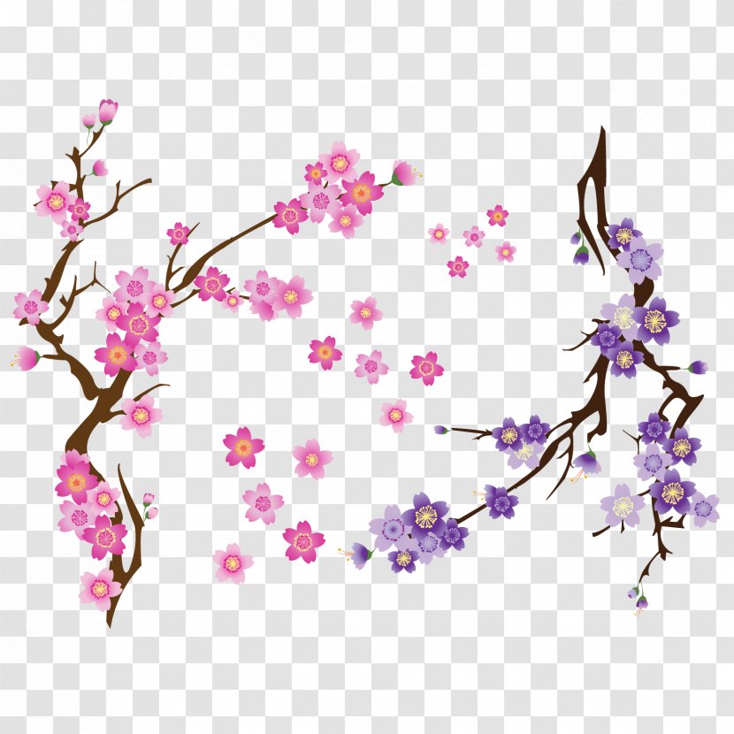 National Cherry Blossom Festival Clip Art - Flower - Vector Romantic Trees Transparent PNG