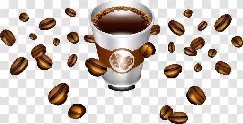 Coffee Cup Espresso Ristretto Cafe - Beans Transparent PNG