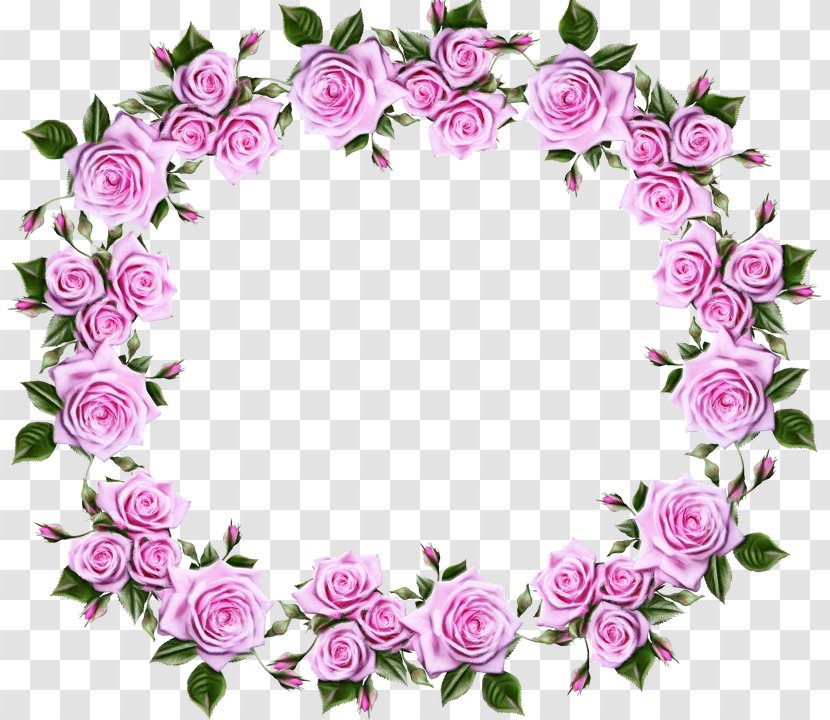 Pink Flower Frame - Flowers - Interior Design Rose Order Transparent PNG