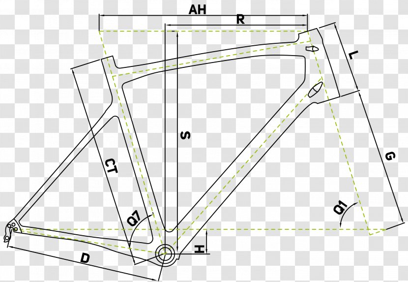 Bicycle Frames Line Drawing Point - Structure Transparent PNG
