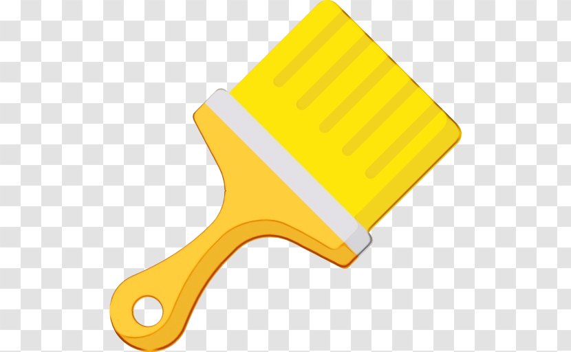 Paint Brush Cartoon - Wet Ink - Yellow Transparent PNG