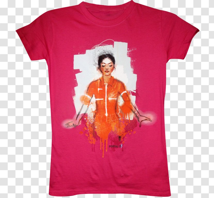 T-shirt Portal 2 Chell Sleeve Transparent PNG