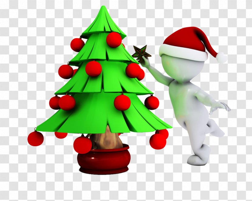 3D Computer Graphics Christmas Tree Illustration - Fictional Character Transparent PNG