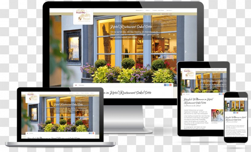 Responsive Web Design Lorem Ipsum Gasthaus Onkel Otto - Gadget - Hotel Restaurant Brochure Transparent PNG