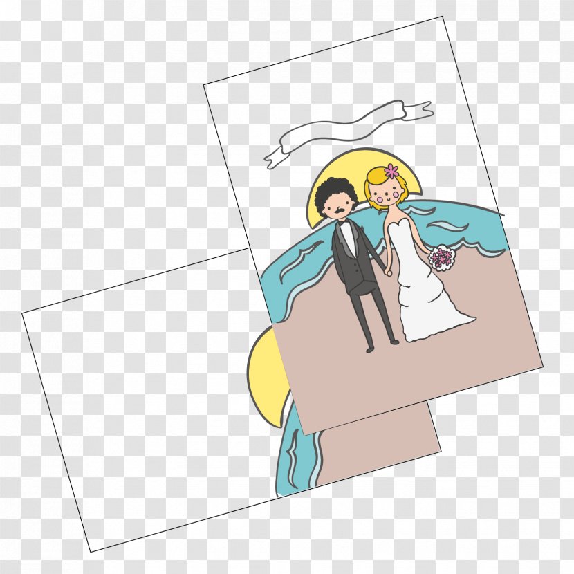 Wedding Invitation Mockup Marriage - Cartoon - Painted Card Transparent PNG