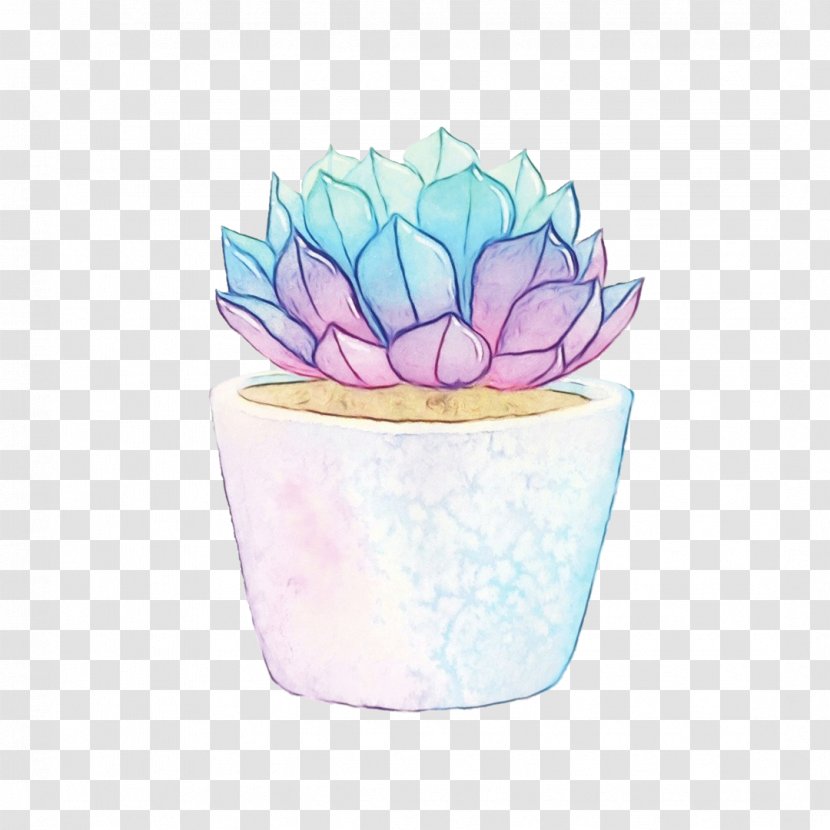 Purple Watercolor Flower - Water Lily - Ceramic Transparent PNG