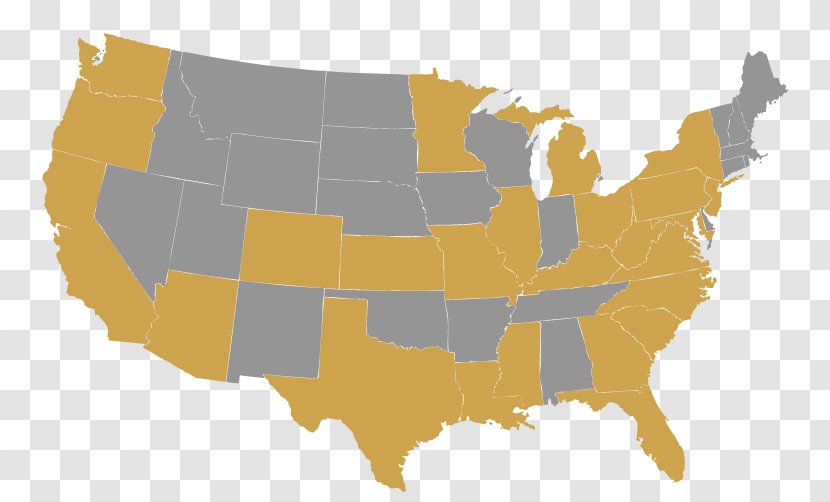 United States Vector Map - Geography Transparent PNG