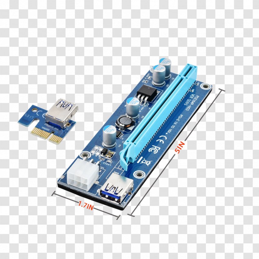 Graphics Cards & Video Adapters Microcontroller Riser Card PCI Express Conventional - Usb - USB Transparent PNG