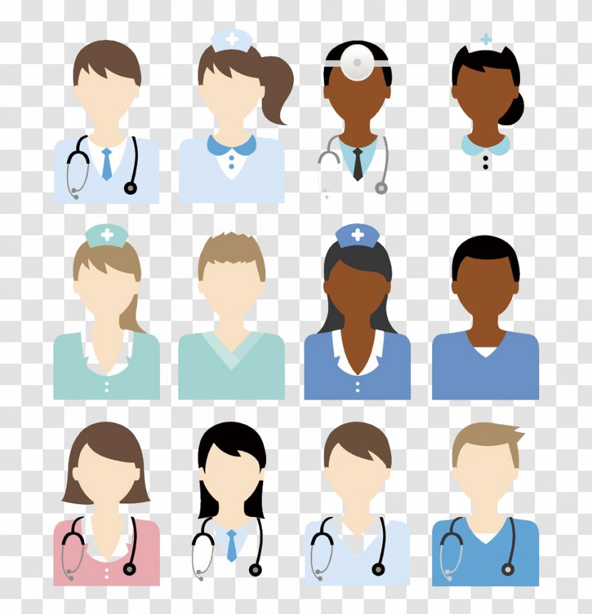 Doctor Of Nursing Practice Medicine Physician Icon - Cartoon - Doctors And Nurses Vector Design Transparent PNG
