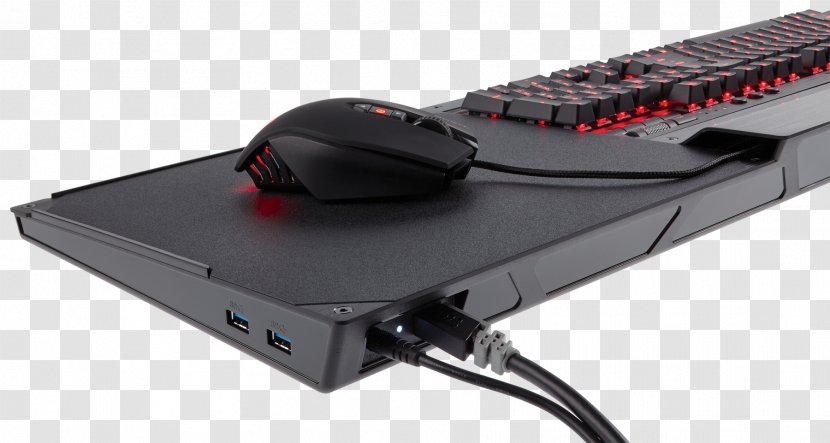 Computer Keyboard Mouse Corsair Gaming Lapdog Components Video Game - Technology Transparent PNG