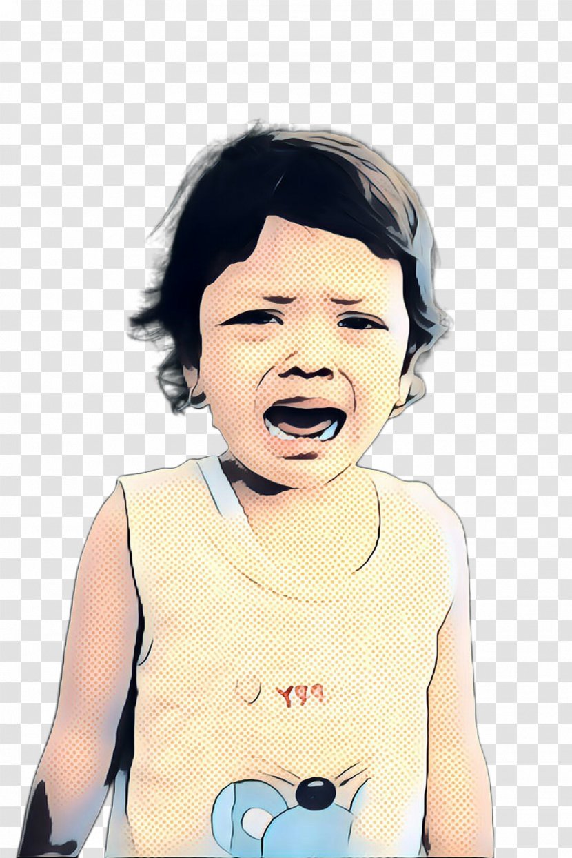 Cartoon Facial Expression Child Nose Forehead - Smile Yawn Transparent PNG