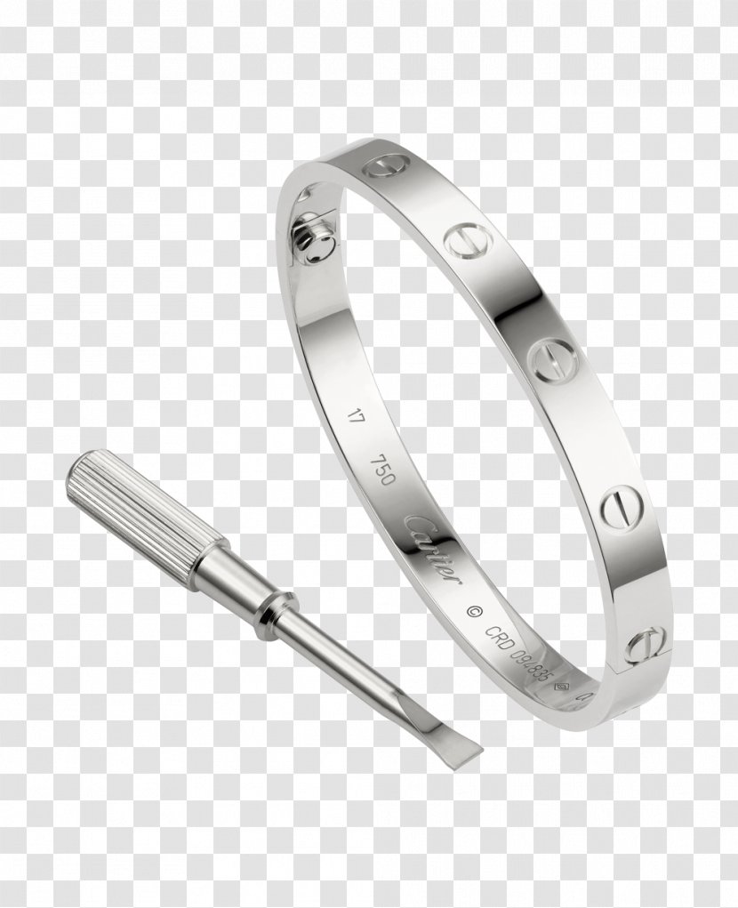 Love Bracelet Cartier Bangle Silver - Ring Transparent PNG