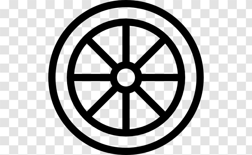 Black And White Rim Bicycle Wheel - Symbol - Royaltyfree Transparent PNG