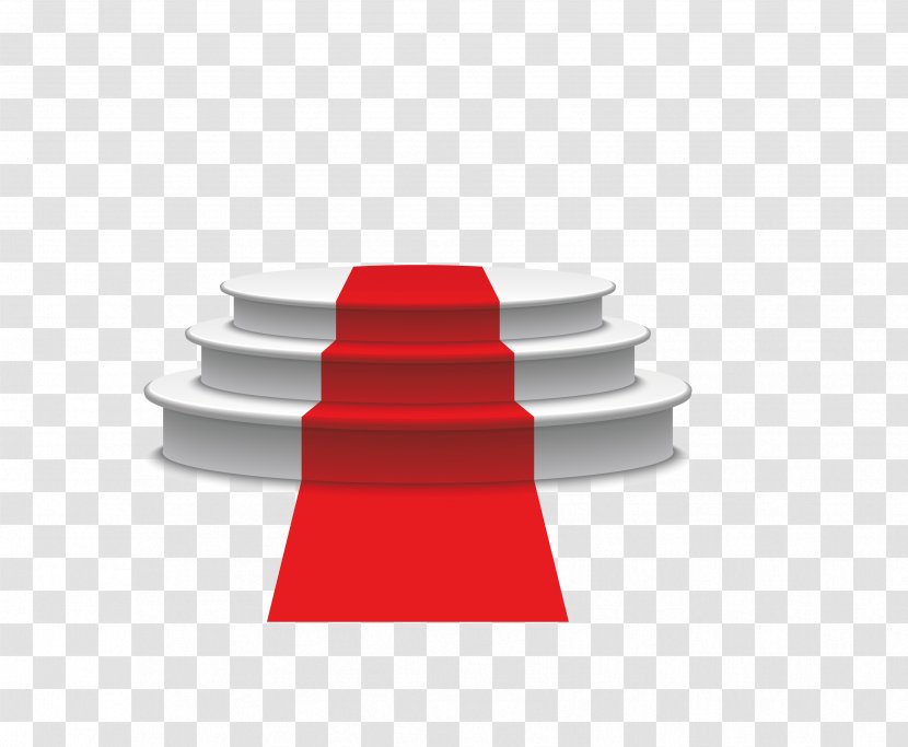 Carpet Podium - Vector Red High Platform Transparent PNG