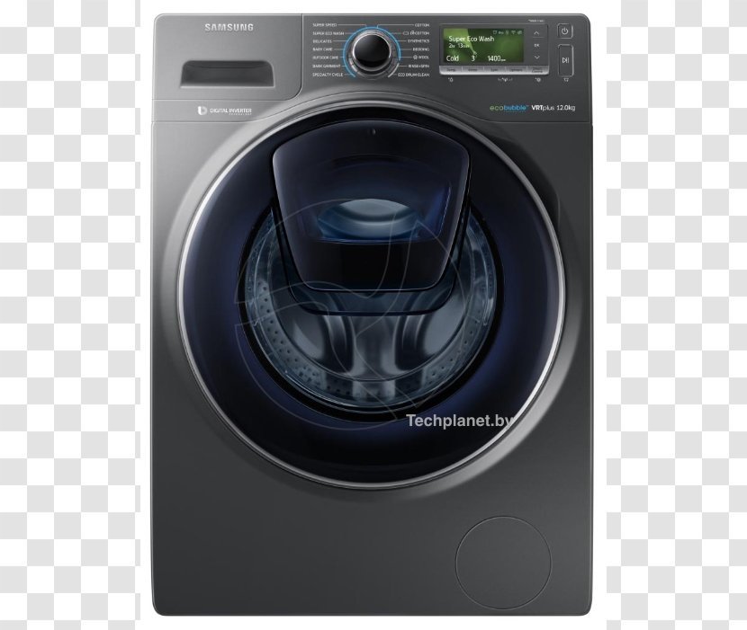 Washing Machines Samsung WW12K8412OX WW90K7615OW WW8800 QuickDrive - Home Appliance Transparent PNG