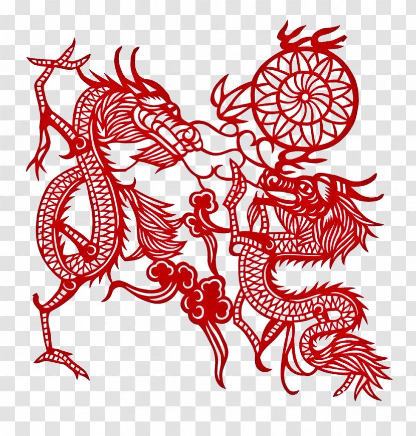 Papercutting Chinese Paper Cutting Art - Flower - Cut The Dragon Transparent PNG