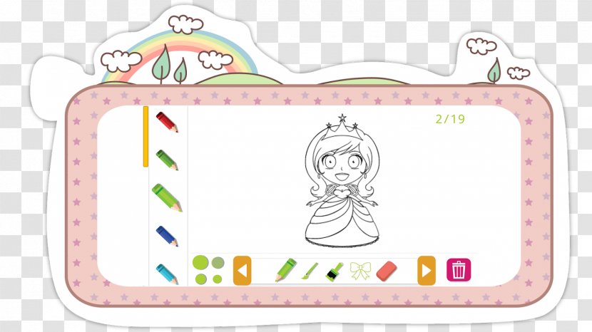 Princess Coloring Pages Book For Kids Android - Party Supply - App Transparent PNG