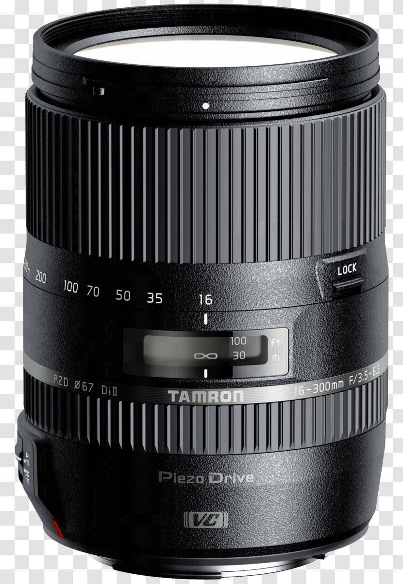 Tamron 18-270mm F/3.5-6.3 Di II VC PZD 28-300mm Canon EF Lens Mount Zoom - Camera Transparent PNG