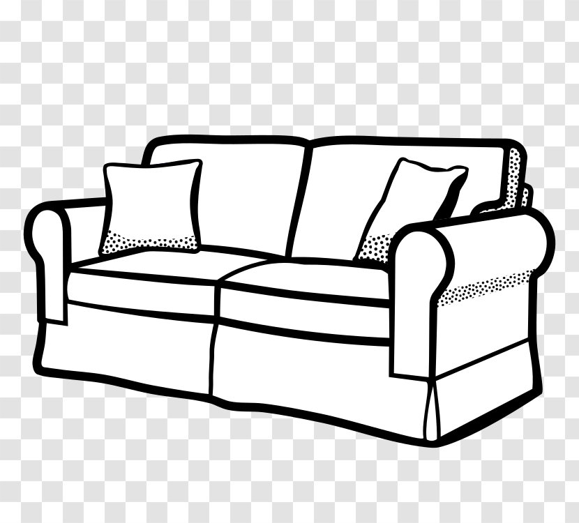 Living Room Couch Coloring Book Drawing - Rectangle - Sofa Transparent PNG