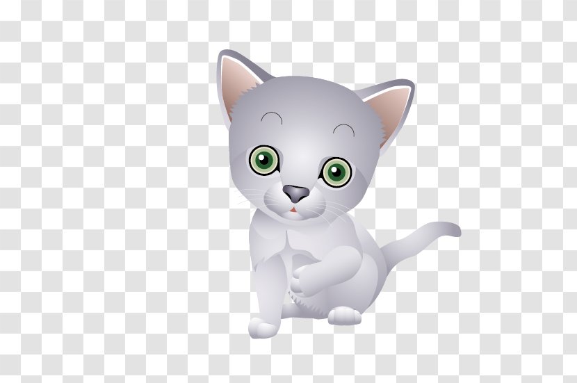 Kitten Domestic Short-haired Cat Whiskers Cartoon - Short Haired Transparent PNG