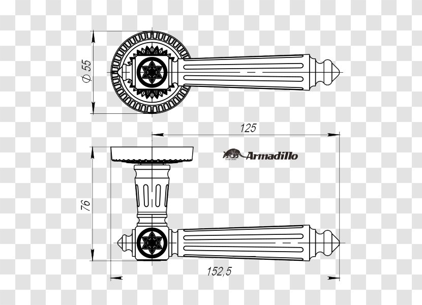 Door Handle Silver Pen Gold Drawing - Builders Hardware Transparent PNG