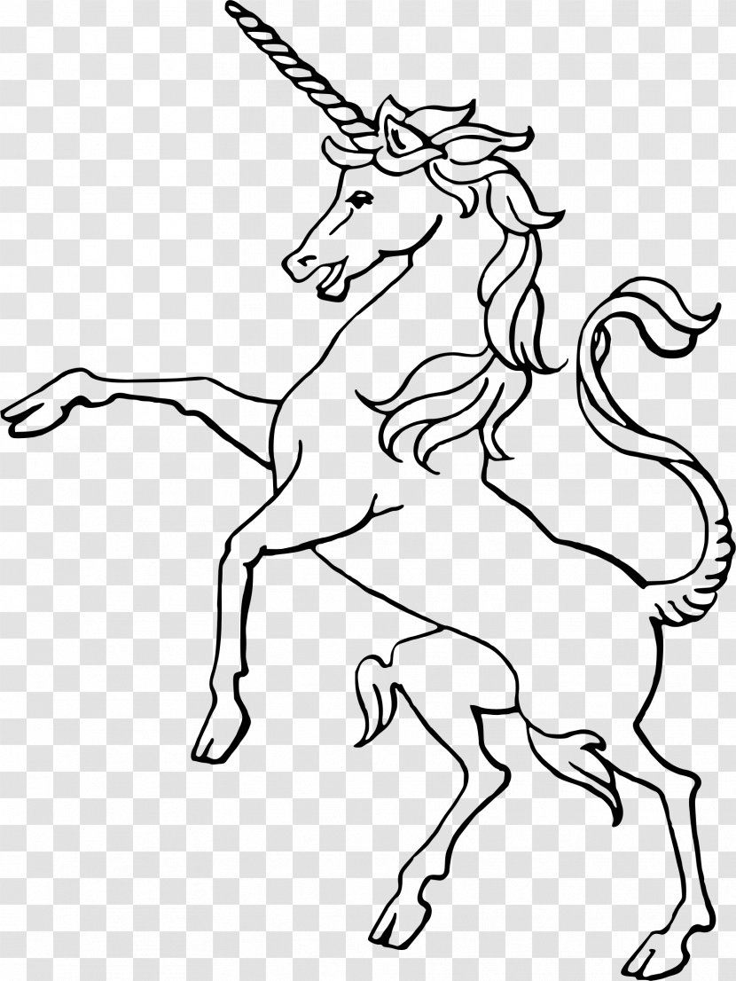 Winged Unicorn Drawing Clip Art - Monochrome Transparent PNG