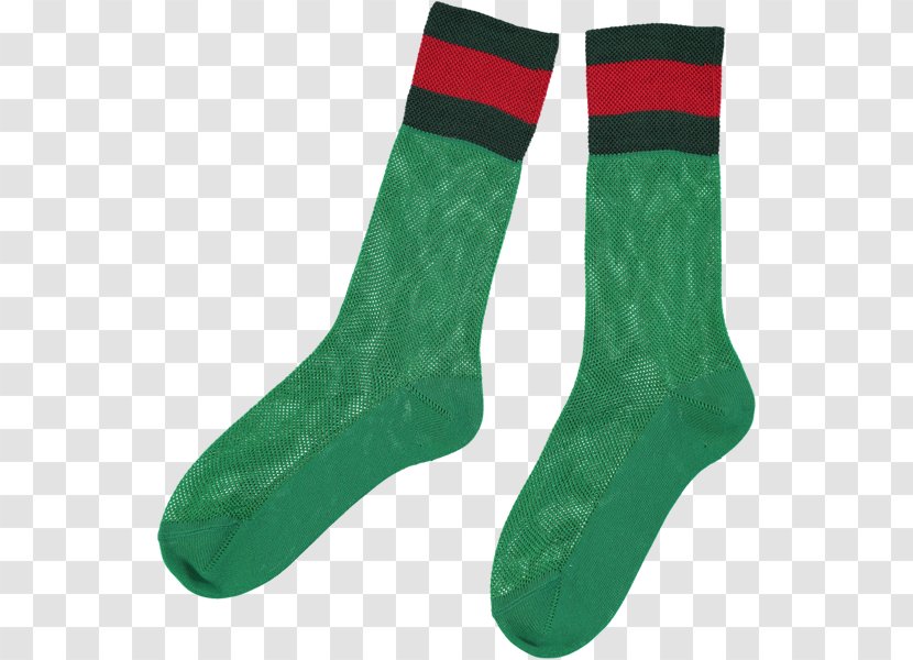 Sock Gucci Red Green Knee Highs - Shoe - Socks Transparent PNG