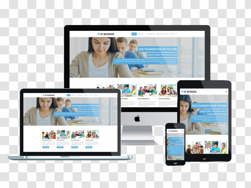 Responsive Web Design WordPress Template System Handheld Devices - Computer Monitor Transparent PNG