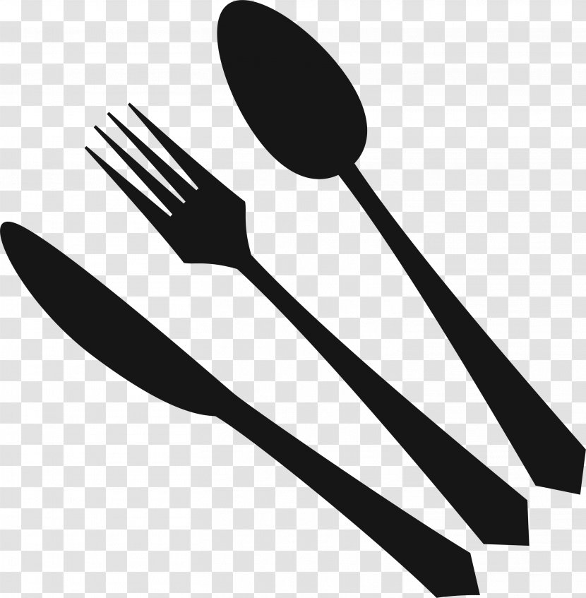 Knife Fork Spoon - Black Simple And Transparent PNG