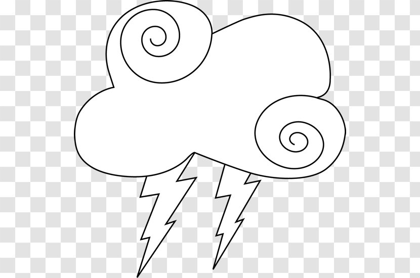 Thunder White Cloud Clip Art - Silhouette - Lightning Cliparts Transparent PNG