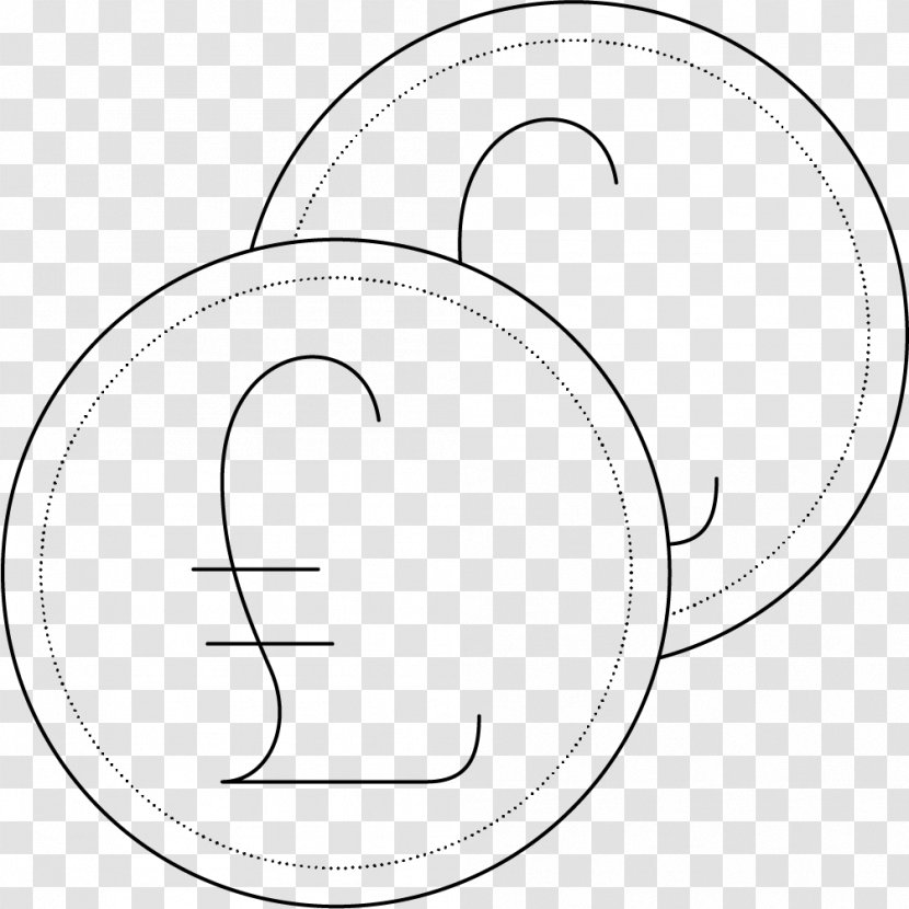 Gold Coin Pound Sterling Icon - Silhouette Transparent PNG