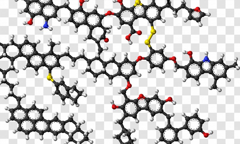 Coal Structure Molecule Fossil Fuel Ball-and-stick Model - Cartoon Transparent PNG