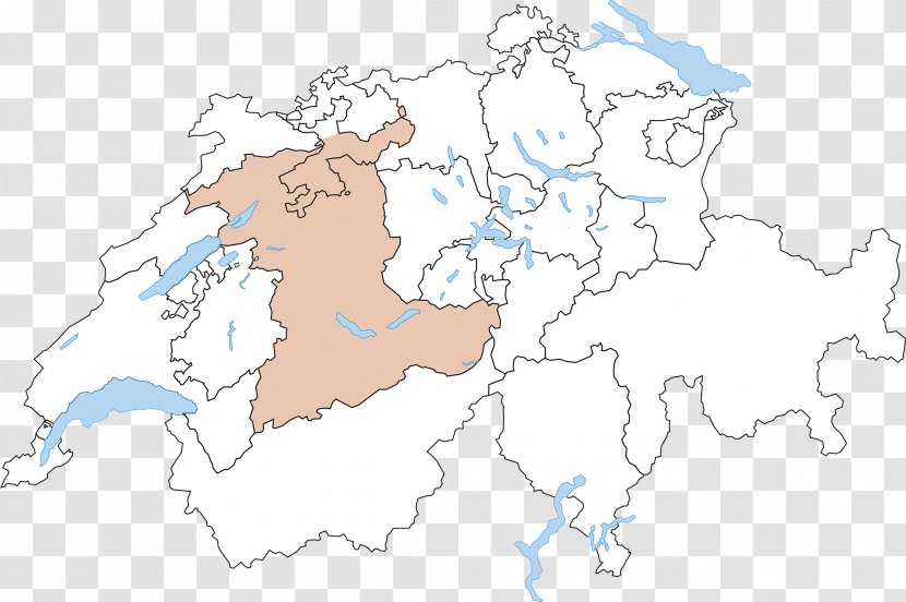 Cantons Of Switzerland Map Canton Solothurn Romandy Bern - Mapa Polityczna Transparent PNG
