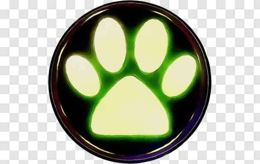 Green Paw Symbol Circle Rim - Emblem Logo Transparent PNG