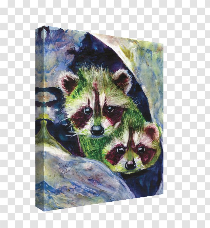 Raccoon Watercolor Painting Whiskers Procyonidae - Rainbow Card Company Transparent PNG