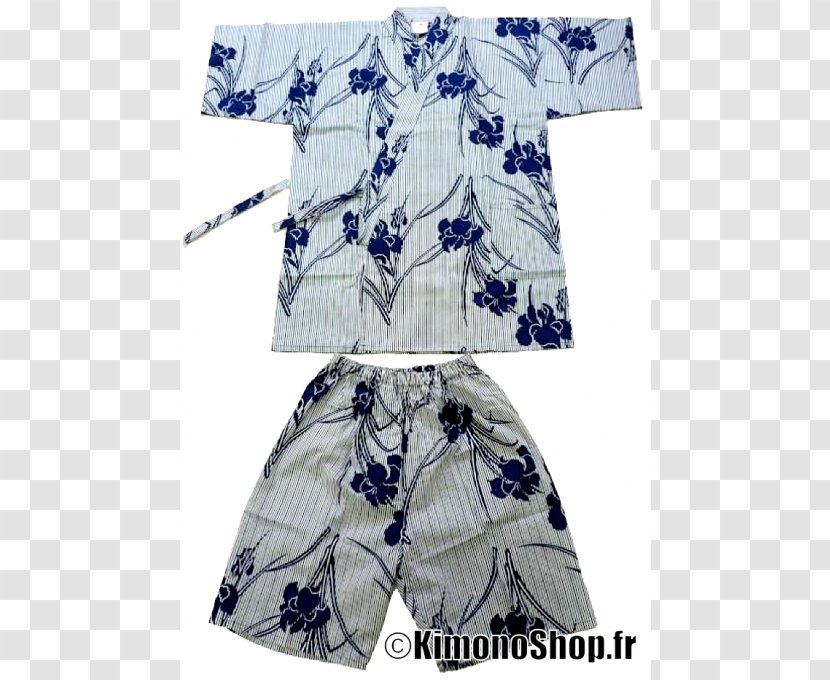 Blue Kimono Jinbei Jika-tabi Three Quarter Pants - Japan Transparent PNG