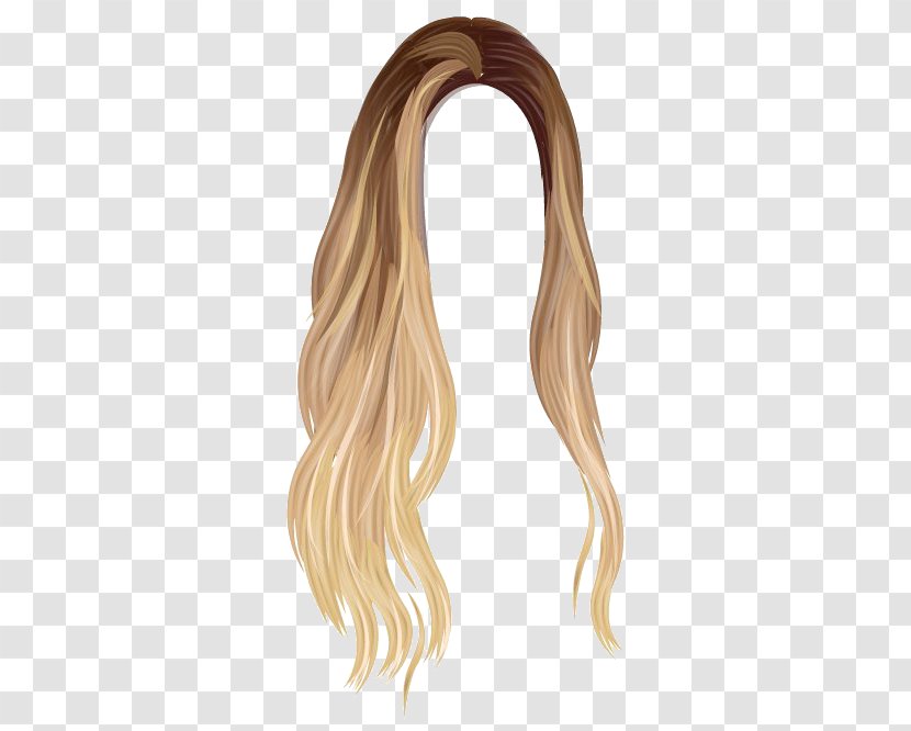 Brown Hair Blond Clip Art - Long Transparent PNG