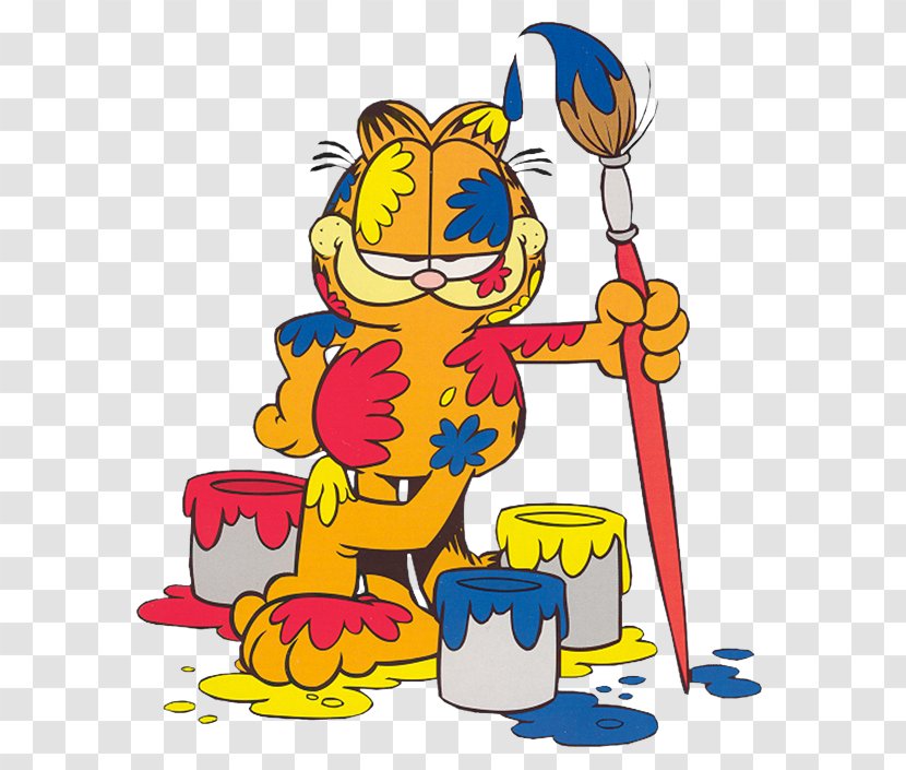 Odie Garfield Painting Art Clip - Canvas Transparent PNG