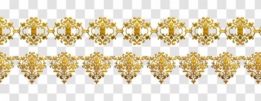 Flower Pattern - Gold - Vector Golden Transparent PNG