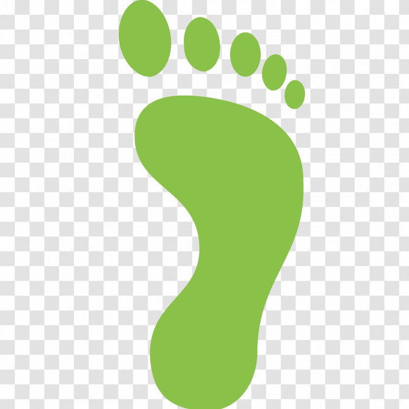 Footprint Green Color Clip Art - Text - Footprints Transparent PNG