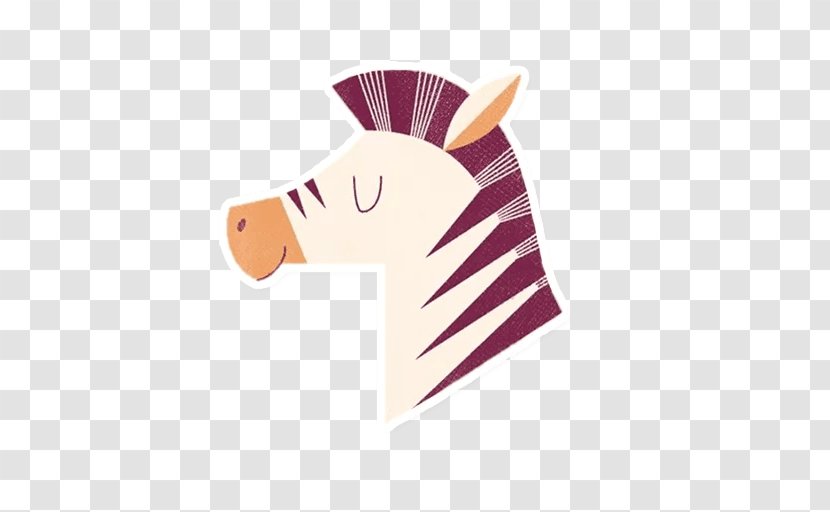 Horse Minimal Animals Telegram Mammal - Violet Transparent PNG